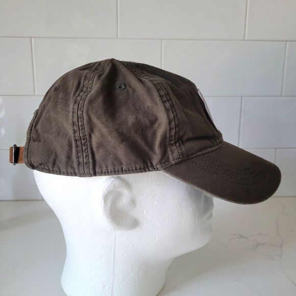 Lucky Brand Bear Head Patch Baseball Cap Hat Distressed One Size FLAW - Picture 6 of 13